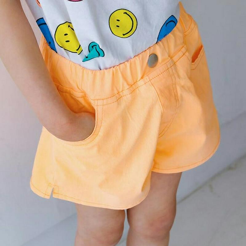 【キッズ全商品10%OFF】スリットヘムショートコットンパンツ・u03367 キッズ【3~8才】【pt】【パンツ ショートパンツ