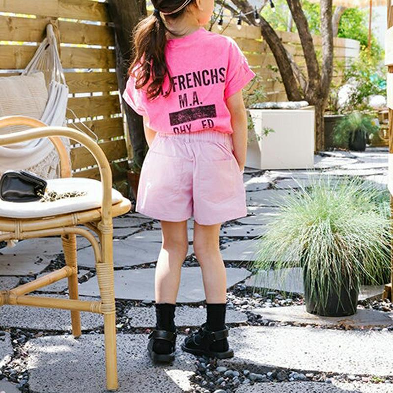 【キッズ全商品10%OFF】バックゴムハーフパンツ・u03360 キッズ【3~8才】【pt】【パンツ ズボン ボトムス 半ズボン
