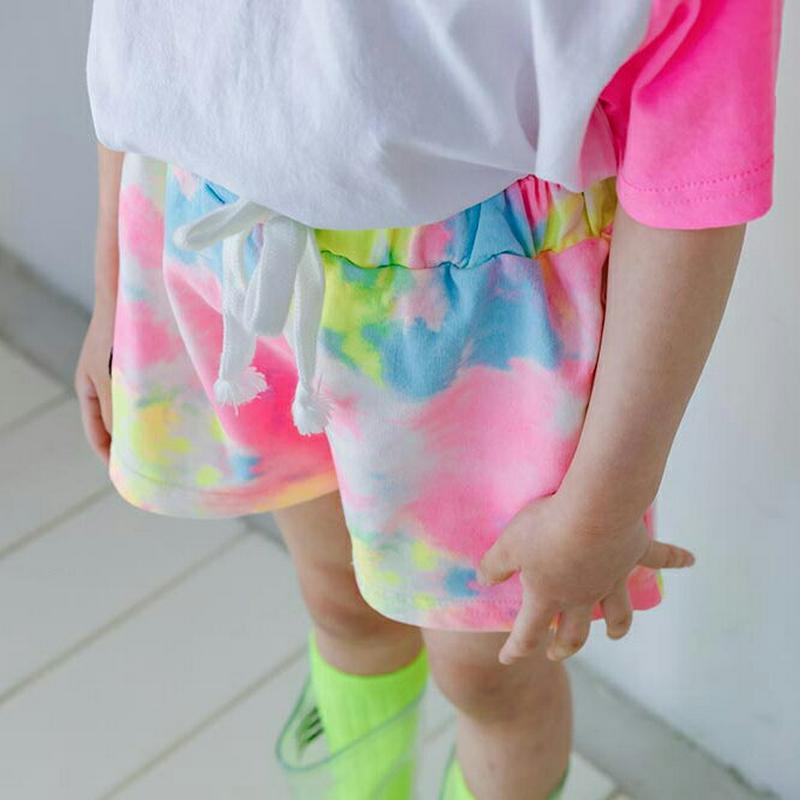 【キッズ全商品10%OFF】タイダイ柄ショートパンツ・u03364 キッズ【3~8才】【pt】【パンツ ズボン ボトムス ショー