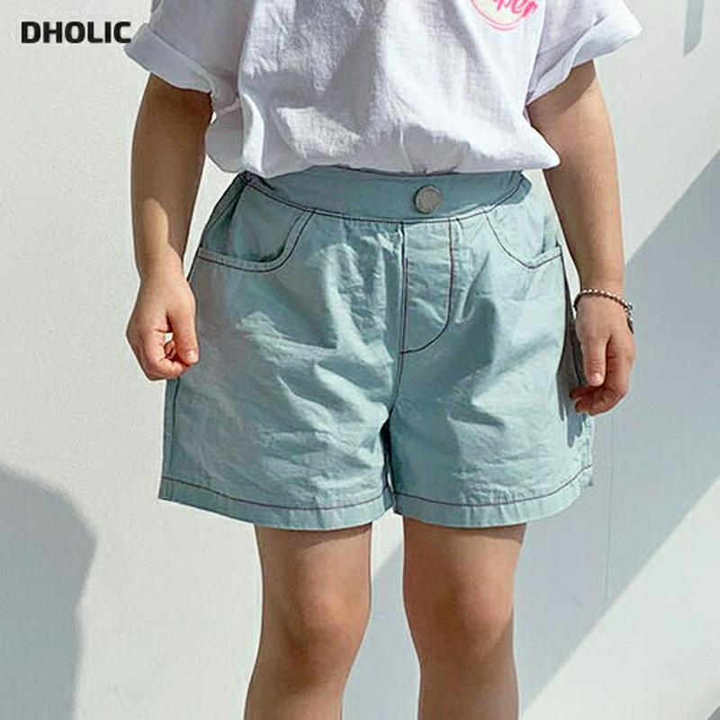 【キッズ全商品10%OFF】ステッチショートパンツ u03291・キッズ 【3~8才】【pt】【韓国 ファッション ボトムス パ