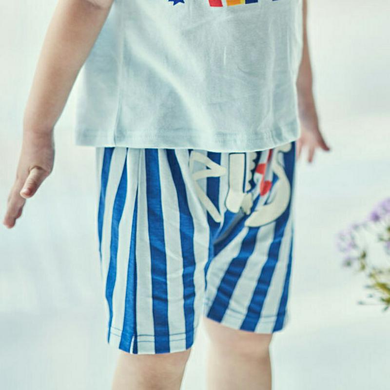【キッズ全商品10%OFF】レタリングストライプショートパンツ u03384・キッズ 【3~8才】【pt】【韓国 ファッション 