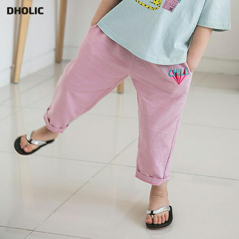 【キッズ全商品10%OFF】CHILLロゴカラーパンツ u03437・キッズ 【3~8才】【pt】【韓国 ファッション ボトムス