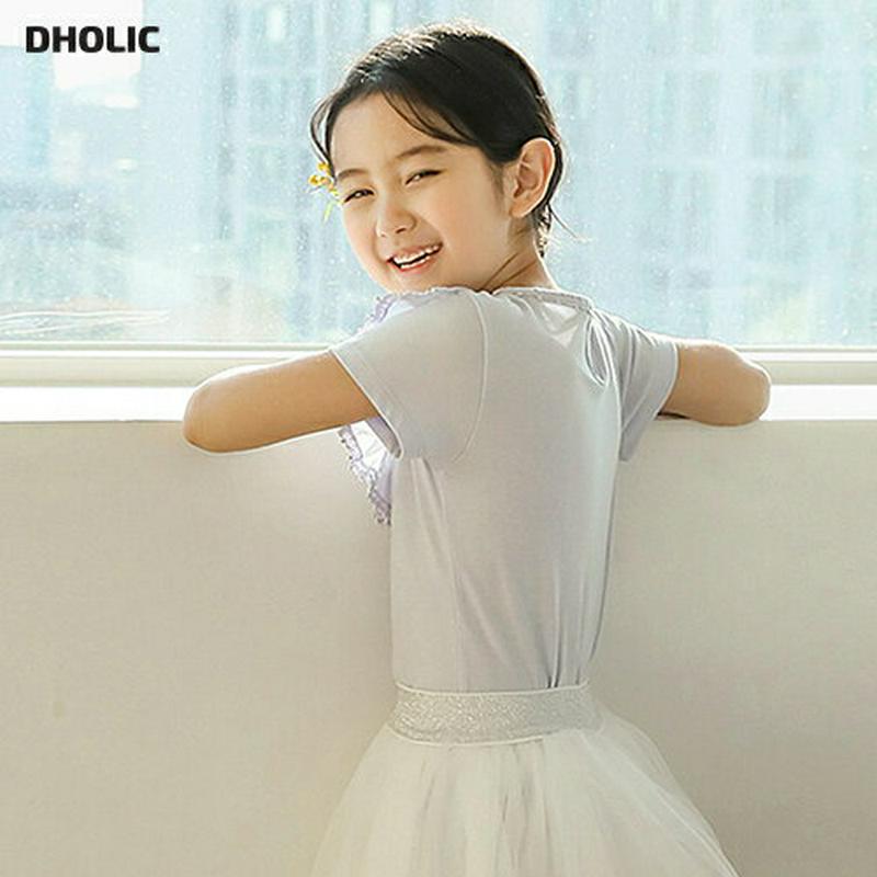 【キッズ全商品10%OFF】レースフリルラインTシャツ p003409・キッズ 【3~8才】【tops】【韓国 ファッション ト