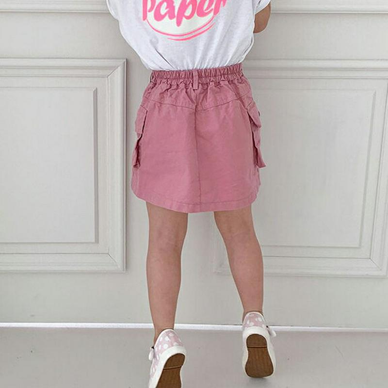 【キッズ全商品10%OFF】フロントジップカーゴスカート u03306・キッズ 【3~8才】【sk】【韓国 ファッション ボトム