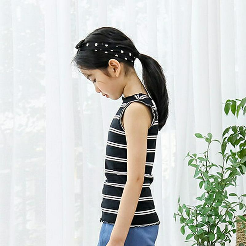 【キッズ全商品10%OFF】ダブルボーダータンクトップ p003422・キッズ 【3~8才】【tops】【韓国 ファッション ト