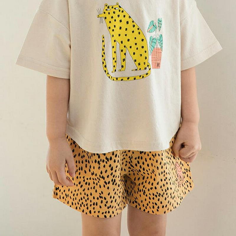 【キッズ全商品10%OFF】パターンショートパンツ u03401・キッズ 【3~8才】【pt】【韓国 ファッション ボトムス パ