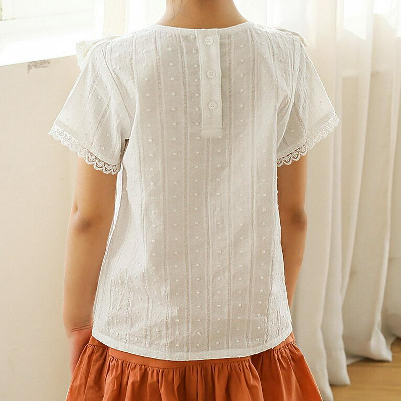 【キッズ全商品10%OFF】レーススクエアラインブラウス p003453・キッズ 【3~8才】【bl】【韓国 ファッション トッ