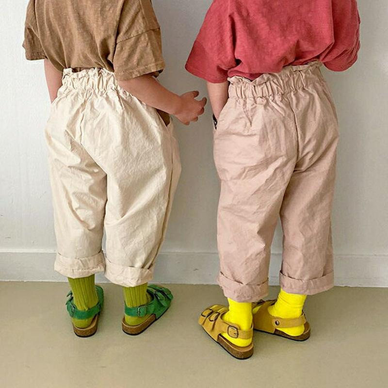 【キッズ全商品10%OFF】ウエストギャザーパンツ u03213・キッズ 【3~8才】【pt】【韓国 ファッション ボトムス パ