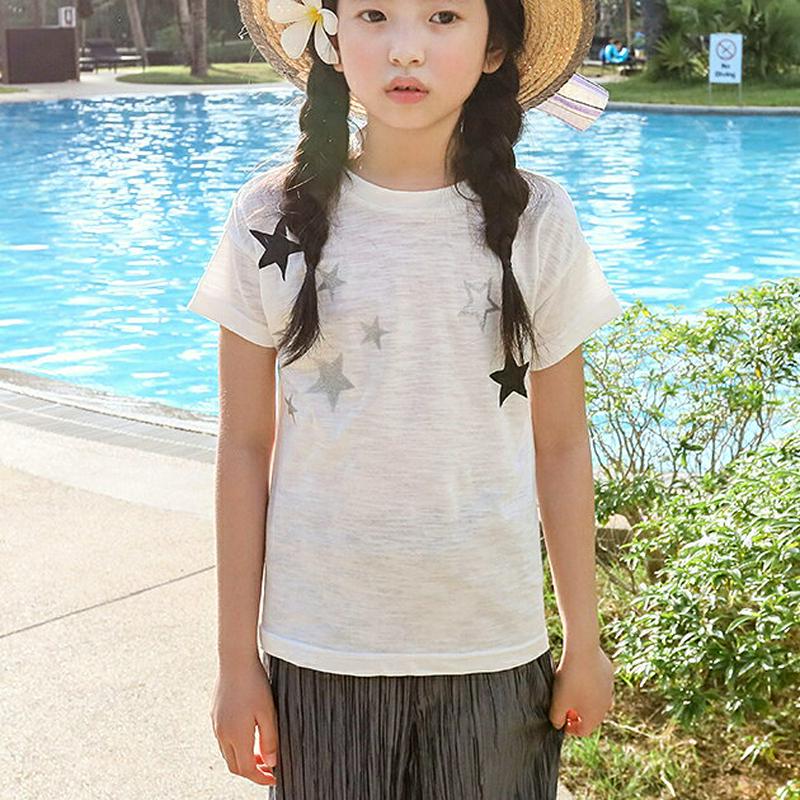 【キッズ全商品10%OFF】スタープリントTシャツ p003457・キッズ 【3~8才】【tops】【韓国 ファッション トップ