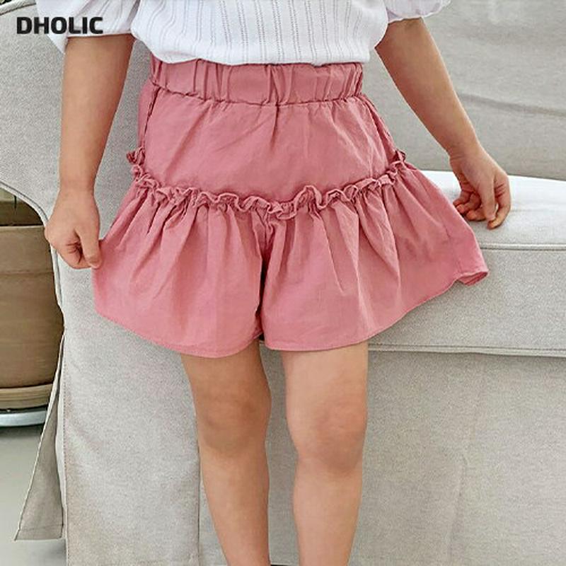 【キッズ全商品10%OFF】フリルラインスカート風パンツ u03214・キッズ 【3~8才】【pt】【韓国 ファッション ボトム