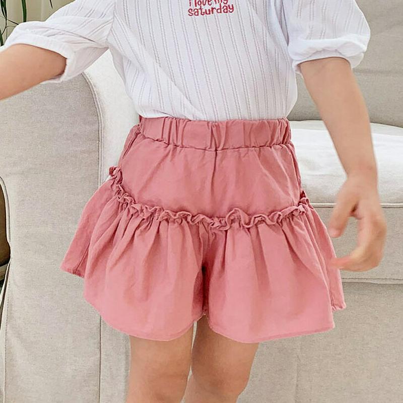 【キッズ全商品10%OFF】フリルラインスカート風パンツ u03214・キッズ 【3~8才】【pt】【韓国 ファッション ボトム