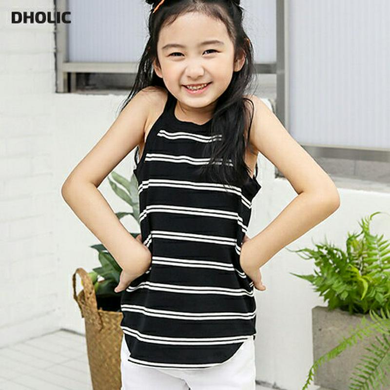 【キッズ全商品10%OFF】ダブルボーダーキャミソール p003420・キッズ 【3~8才】【tops】【韓国 ファッション ト