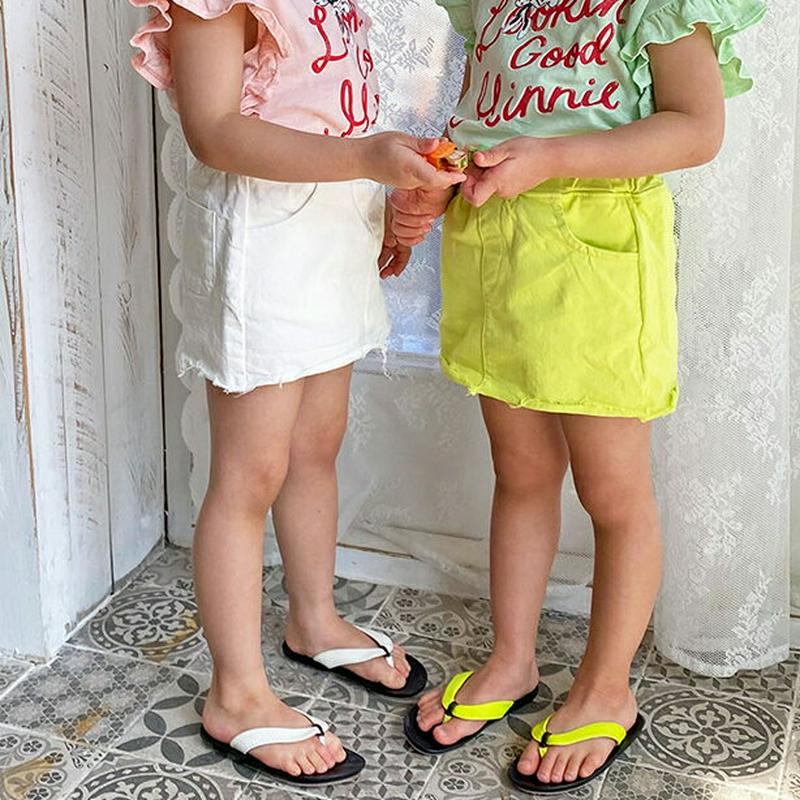 【キッズ全商品10%OFF】カットヘムスカートパンツ u03217・キッズ 【3~8才】【pt】【韓国 ファッション ボトムス 