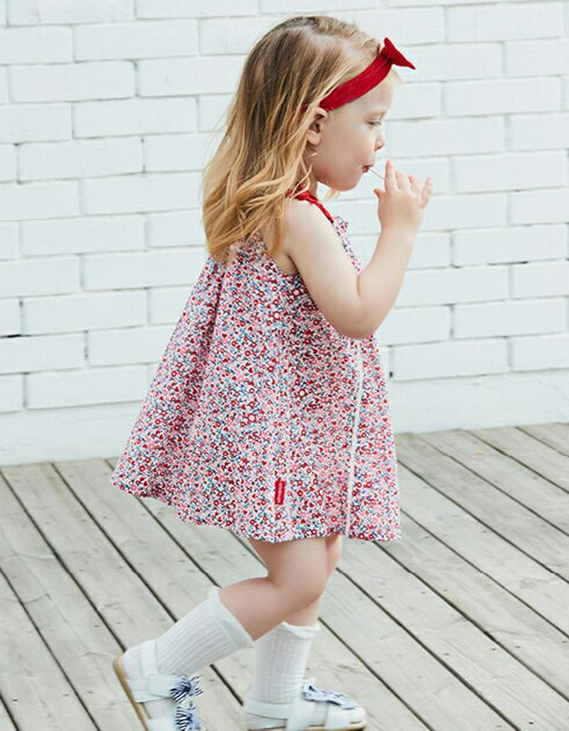 【キッズ全商品10%OFF】ヘアバンド付パターンワンピース p002183・キッズ 【3~8才】【ops】【韓国 ファッション 