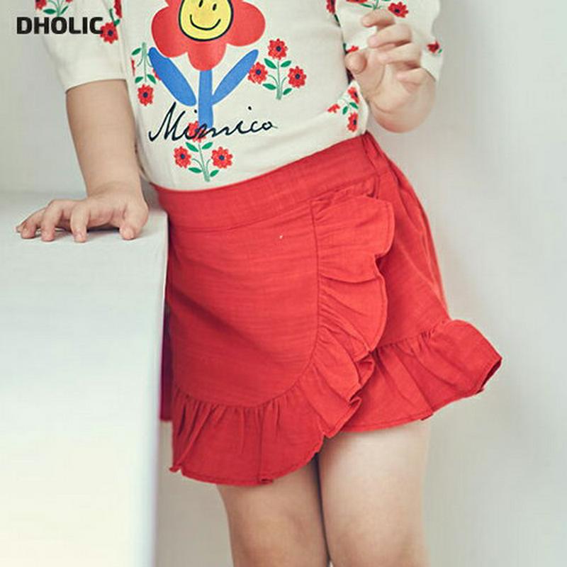 【キッズ全商品10%OFF】フリルラップスカートパンツ u03391・キッズ 【3~8才】【pt】【韓国 ファッション ボトムス