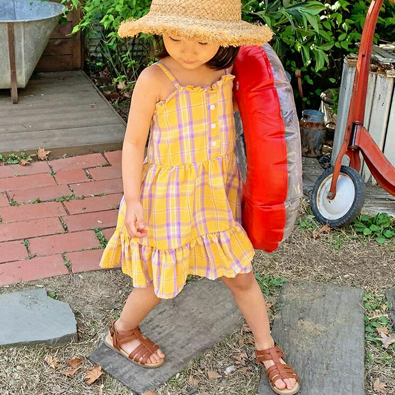 【キッズ全商品10%OFF】ティアードチェックワンピース u03229・キッズ 【3~8才】【ops】【韓国 ファッション ワン