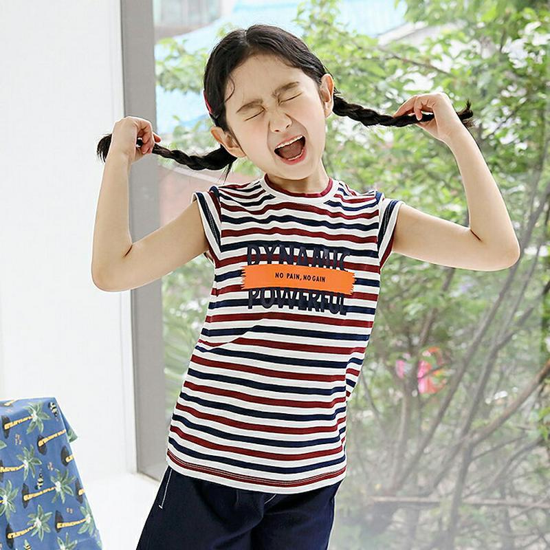 【キッズ全商品10%OFF】ボックスロゴボーダーTシャツ p003444・キッズ 【3~8才】【tops】【韓国 ファッション 