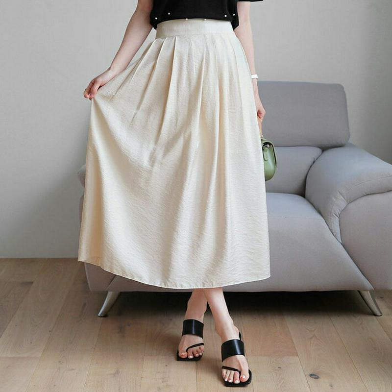 【新作10%OFF】タックフレアスカート・全4色・b62811 レディース【sk】【スカート ロング ロングスカート フレア フ