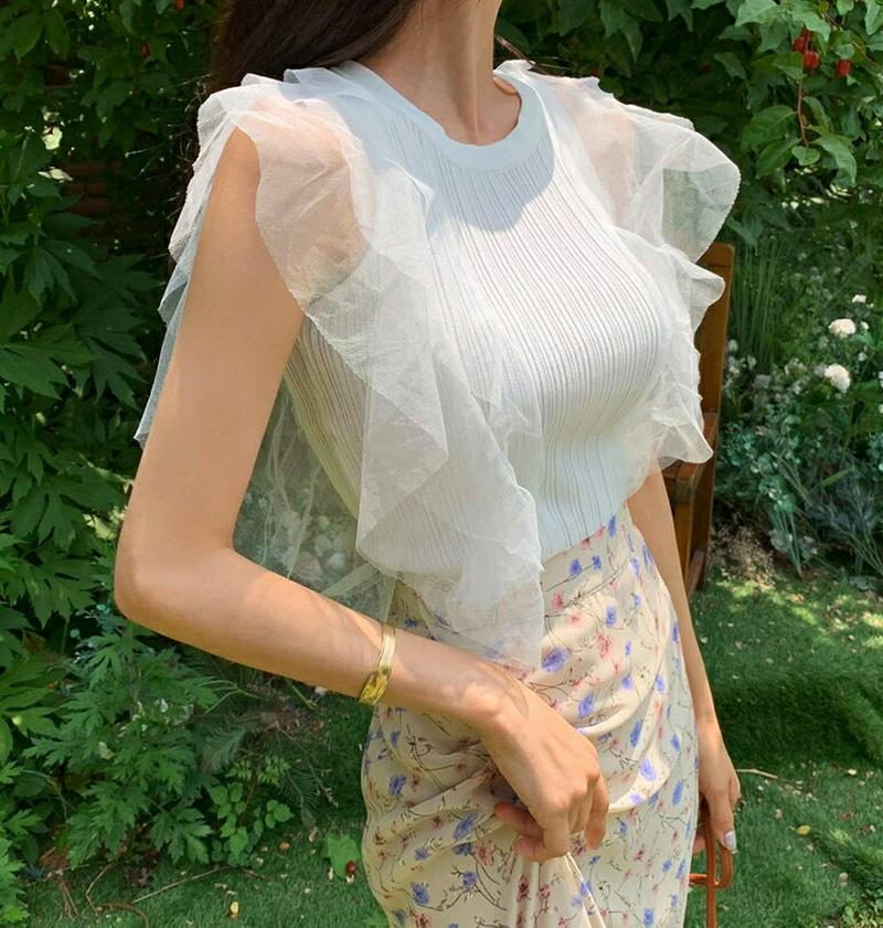 【新作10%OFF】メッシュスリーブレス・全2色・b60062 レディース【tops】【トップス スリーブレス ノースリーブ メ