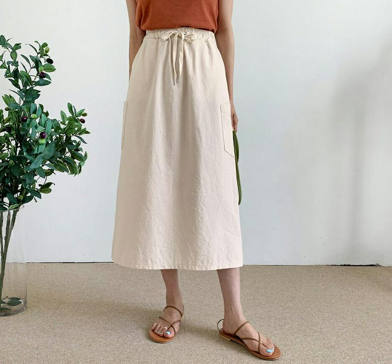 【新作10%OFF】サイドポケットスカート・全3色・t55916 レディース【sk】【スカート ロングスカート ロング 単色 無