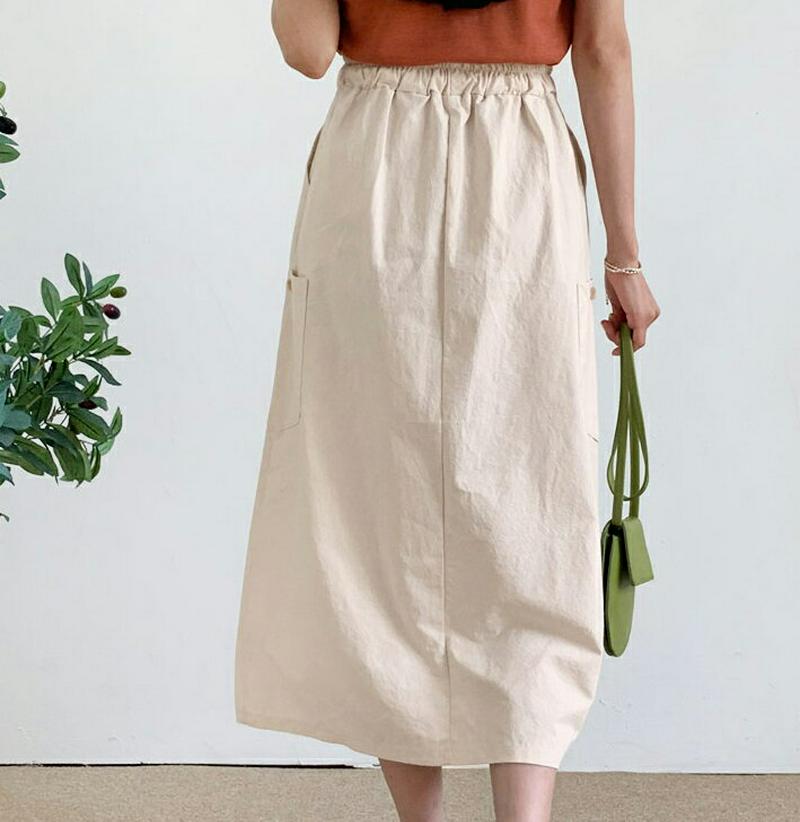 【新作10%OFF】サイドポケットスカート・全3色・t55916 レディース【sk】【スカート ロングスカート ロング 単色 無