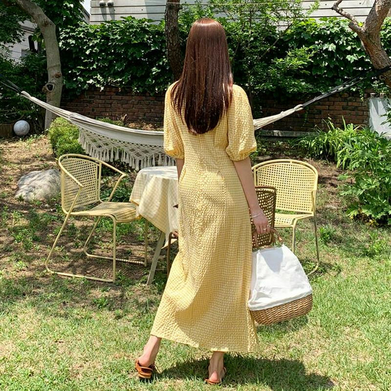 【新作10%OFF】ドロストチェックワンピース・全2色・t55912 レディース【ops】【ワンピース ロング ロングワンピース