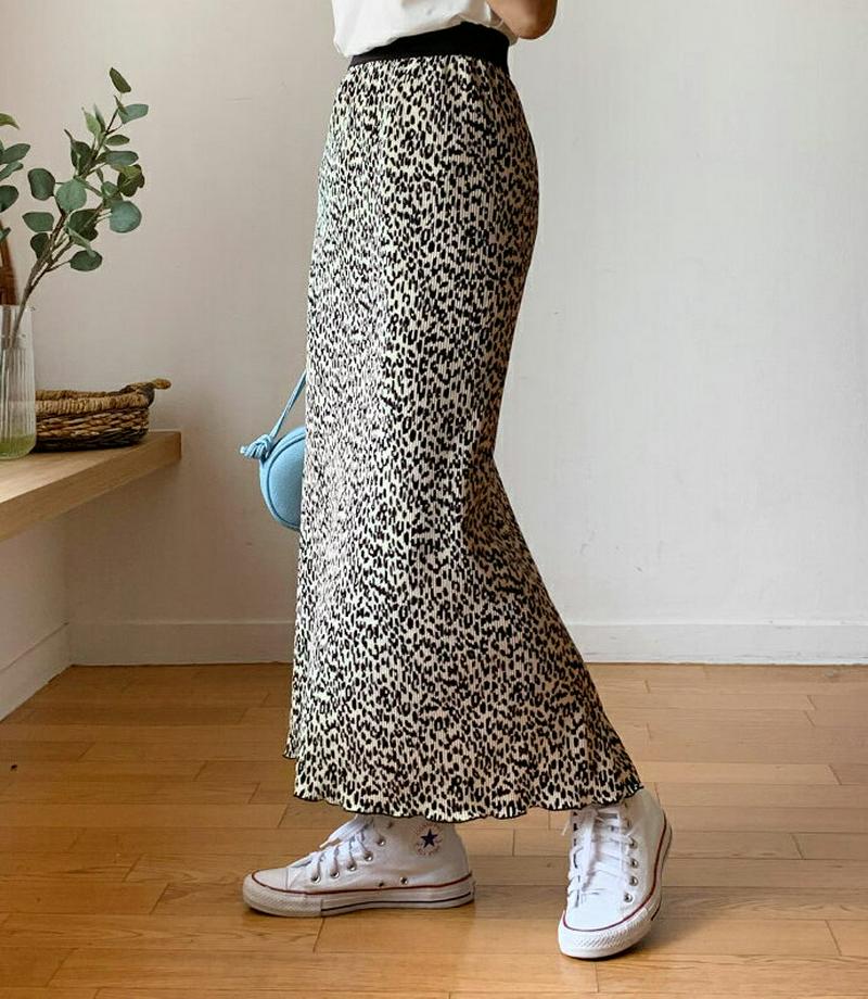 【新作10%OFF】レオパードプリーツスカート・全3色・t55917 レディース【sk】【スカート ロングスカート ロング プリ