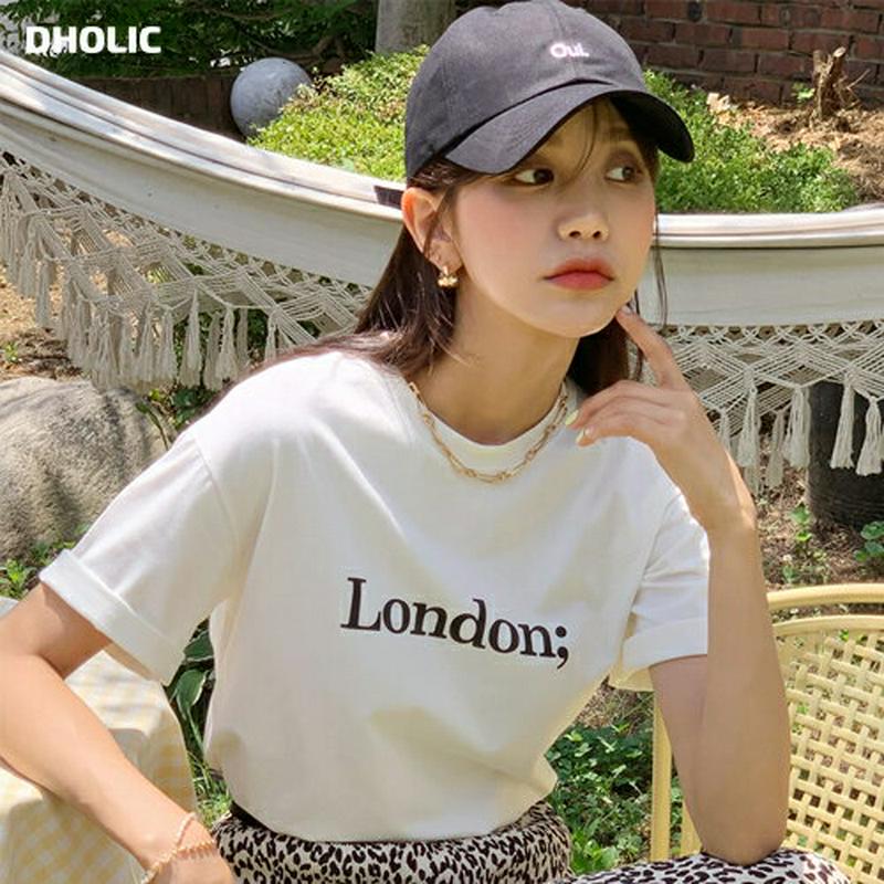 【新作10%OFF】London;ロゴTシャツ・全5色・t55897 レディース【tops】【トップス Tシャツ 半袖 ハーフス