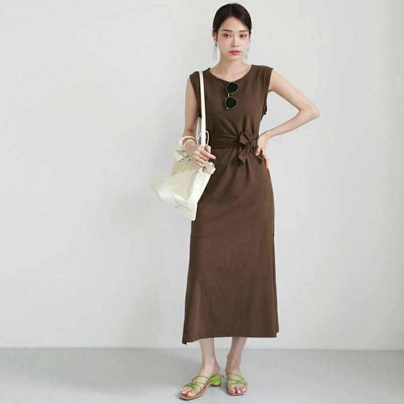 【新作10%OFF】ウエストタイロングワンピース・全3色・t62801 レディース【ops】【ワンピース ロング ロングワンピー