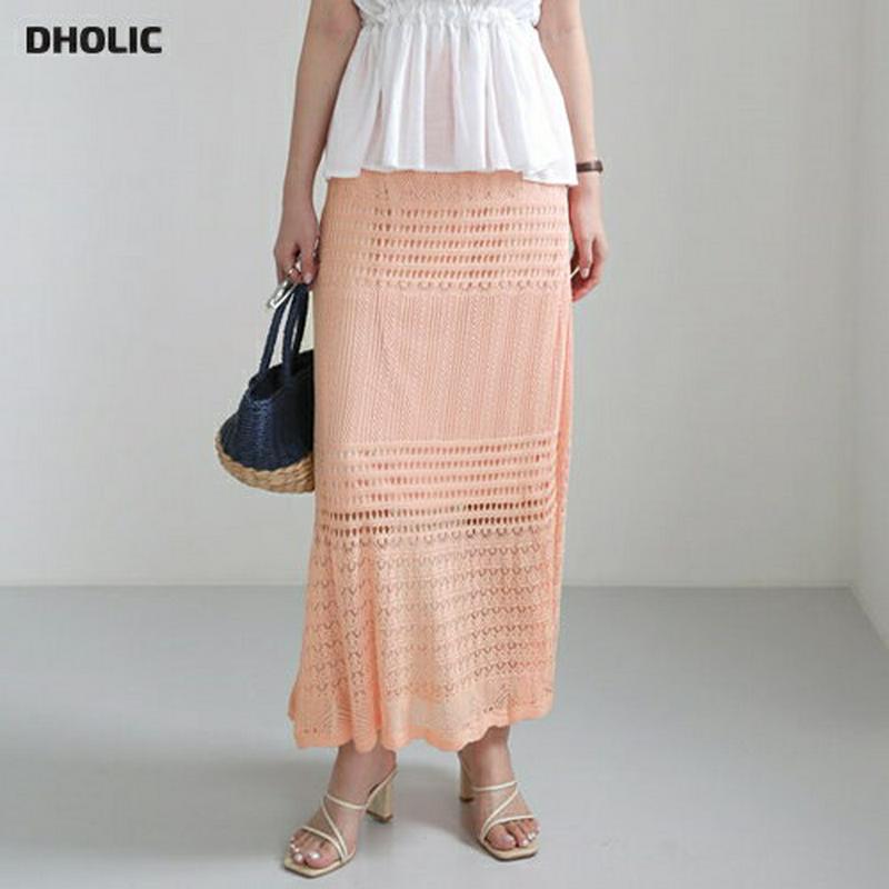 【新作10%OFF】シアー二ットロングスカート・全3色・b62813 レディース【sk】【スカート ロング ロングスカート ニッ