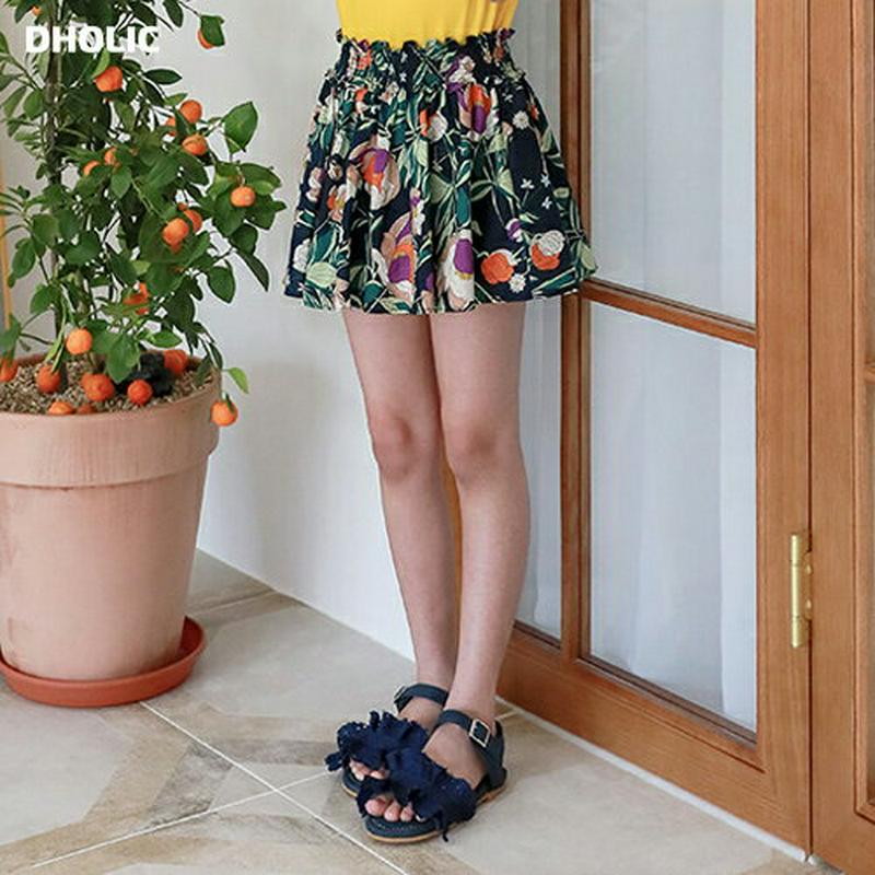 フローラルショートパンツ p003341 キッズ 【3~8才】【pt】【韓国 ファッション ボトムス パンツ ショート ハーフ 