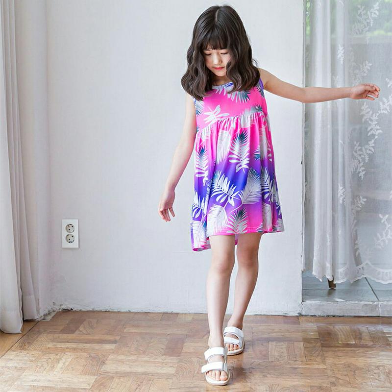 リーフスリーブレスワンピース p003276 キッズ 【3~8才】【ops】【韓国 ファッション ワンピース 膝丈 膝上 ミディ