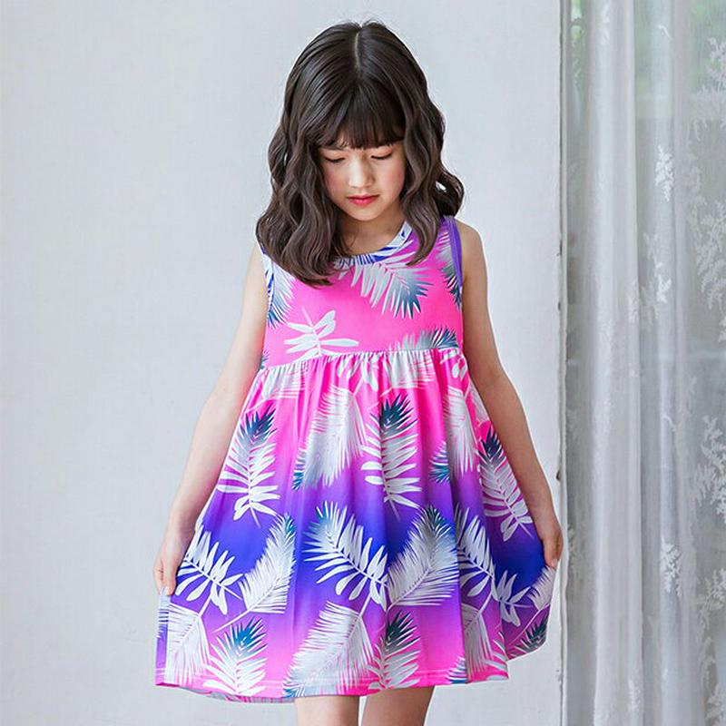 リーフスリーブレスワンピース p003276 キッズ 【3~8才】【ops】【韓国 ファッション ワンピース 膝丈 膝上 ミディ