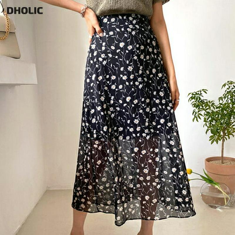 フローラルAラインスカート・全2色・b56326 レディース【sk】【スカート ロング ロングスカート Aライン フラワー 花柄