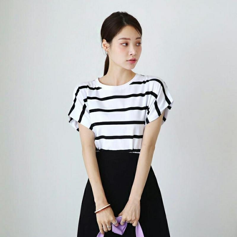 ドルマンボーダーTシャツ・全3色・t62784 レディース【tops】【トップス Tシャツ ボーダー 柄 半袖 ショートスリーブ