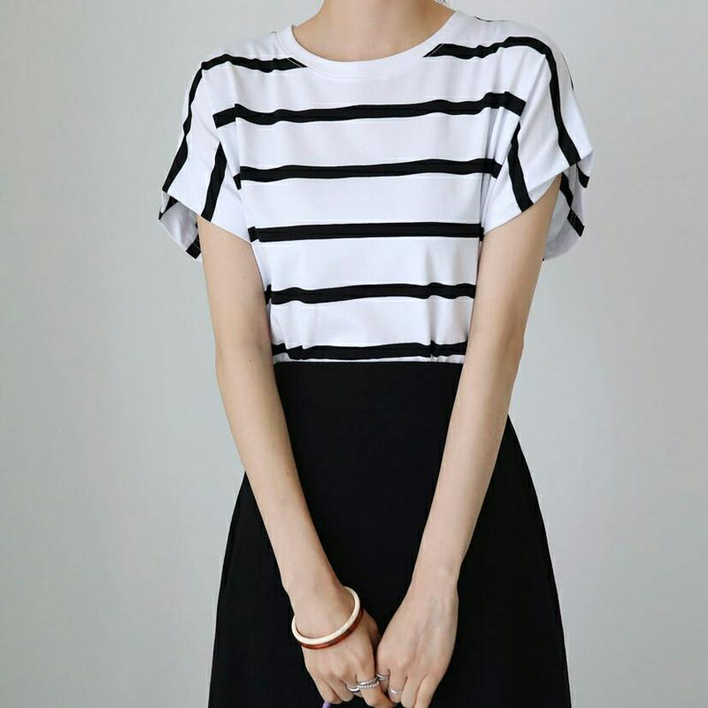 ドルマンボーダーTシャツ・全3色・t62784 レディース【tops】【トップス Tシャツ ボーダー 柄 半袖 ショートスリーブ