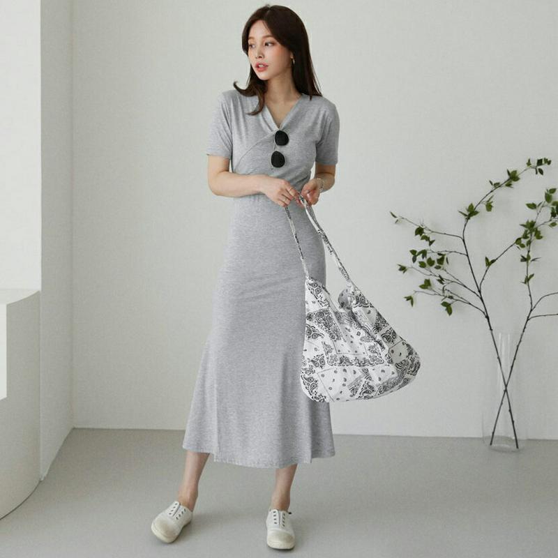 カシュクールフレアワンピース・全3色・t62759 レディース【ops】【ワンピース ロング ロングワンピース フレア フレアワ