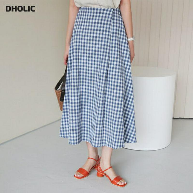 【新作10%OFF】チェックパターンフレアスカート・全3色・b62812 レディース【sk】【スカート ロング ロングスカート 