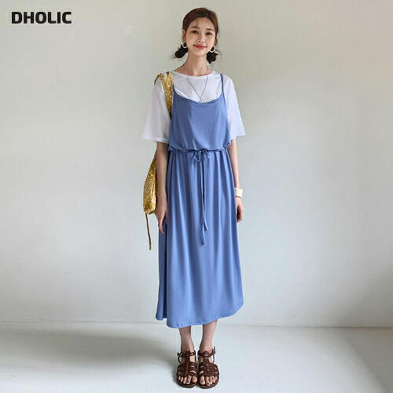 【新作10%OFF】Tシャツ&ドロストワンピースSET・全2色・b60 レディース【ops】【セット トップス Tシャツ ワンピ