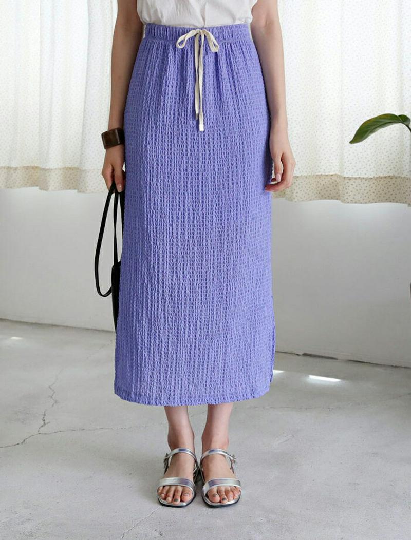 【新作10%OFF】シアサッカードロストスカート・全3色・b60000 レディース【sk】【スカート ロング ロングスカート ド