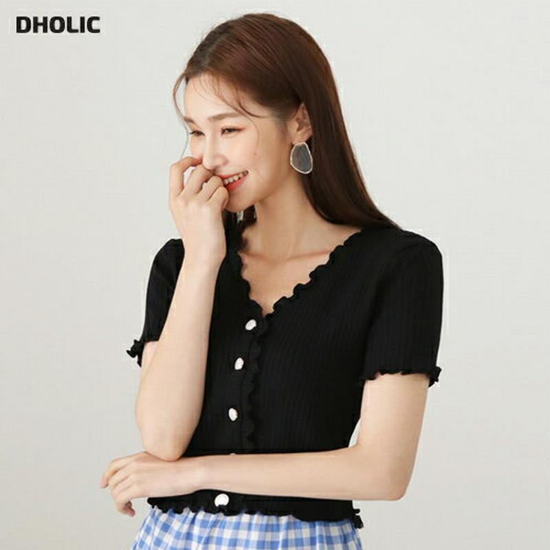 【新作10%OFF】ウェーブボタンリブニット・全3色・t59988 レディース【tops】【トップス ニット ニットトップス リ