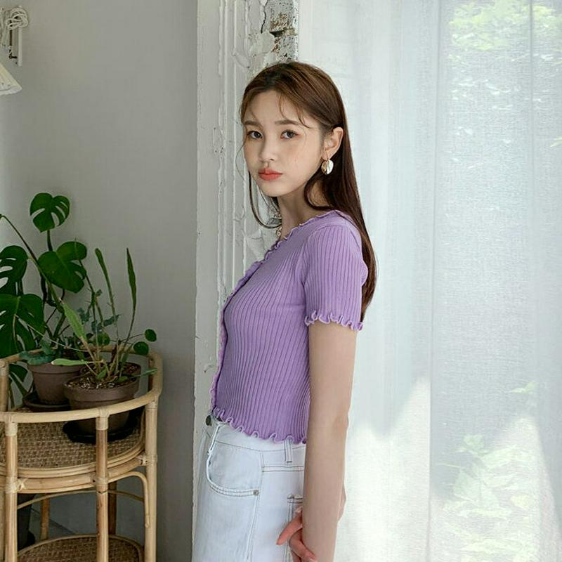 【新作10%OFF】ウェーブボタンリブニット・全3色・t59988 レディース【tops】【トップス ニット ニットトップス リ