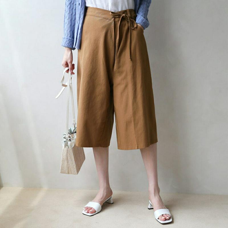【新作10%OFF】ラップハーフパンツ・全4色・t62806 レディース【pt】【パンツ 半ズボン ハーフパンツ 半端丈 ラップ