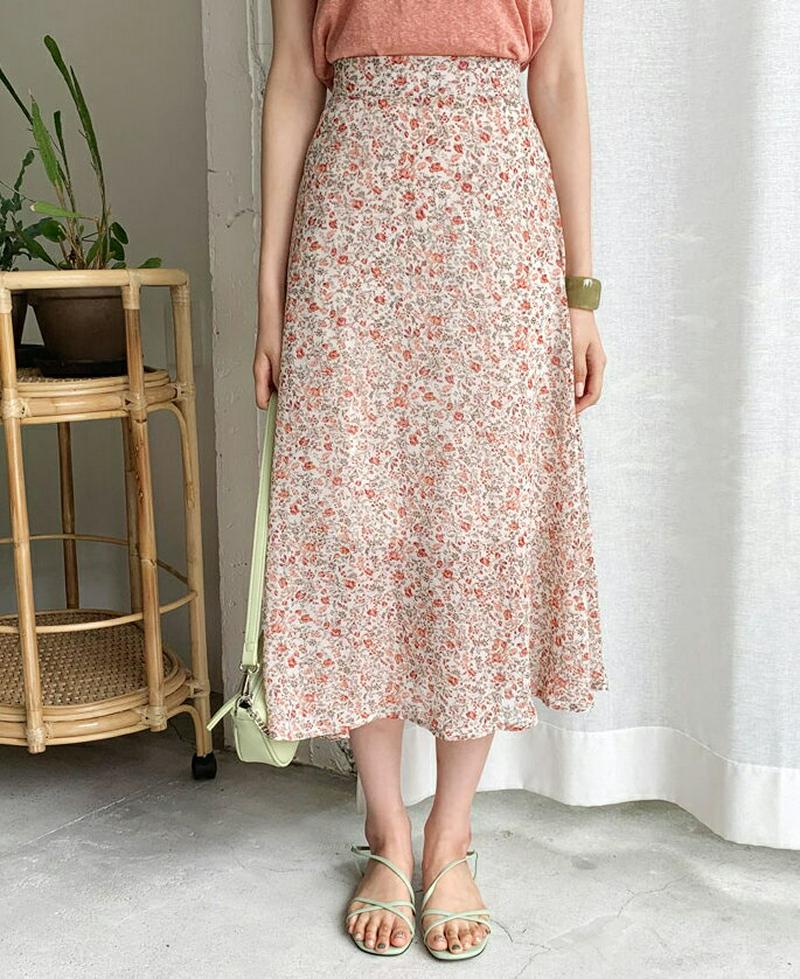 【新作10%OFF】3TYPEフレア花柄スカート・全3色・t60001 レディース【sk】【スカート ミディ丈 ミディスカート 