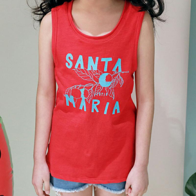【キッズ全商品10%OFF】ロゴタンクトップ p003335・キッズ 【3~8才】【tops】【韓国 ファッション トップス T