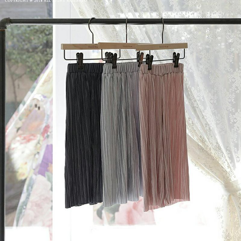 【キッズ全商品10%OFF】光沢クロップドプリーツパンツ p003336・キッズ 【3~8才】【pt】【韓国 ファッション ボト