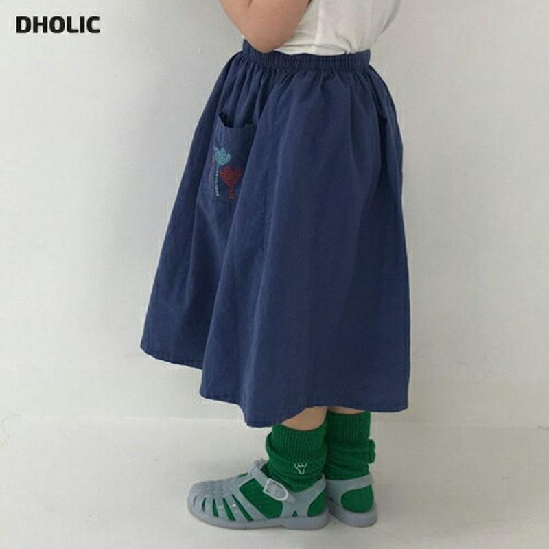 【新作10%OFF】チューリップポケットスカート u03623・キッズ 【3~8才】【sk】【韓国 ファッション ボトムス スカ