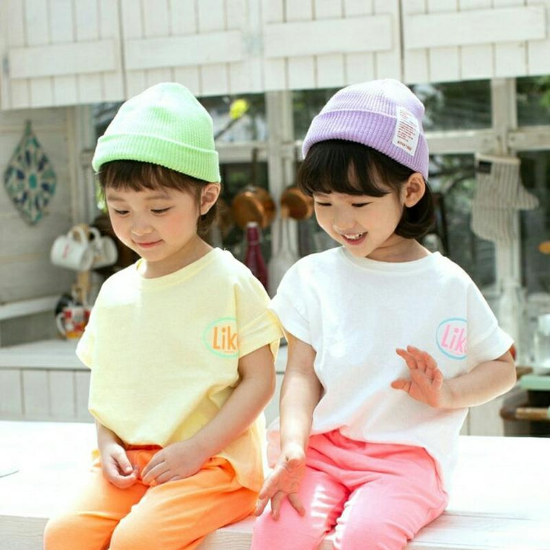【新作10%OFF】LIKEバックロゴTシャツ u03500・キッズ 【3~8才】【tops】【韓国 ファッション トップス T