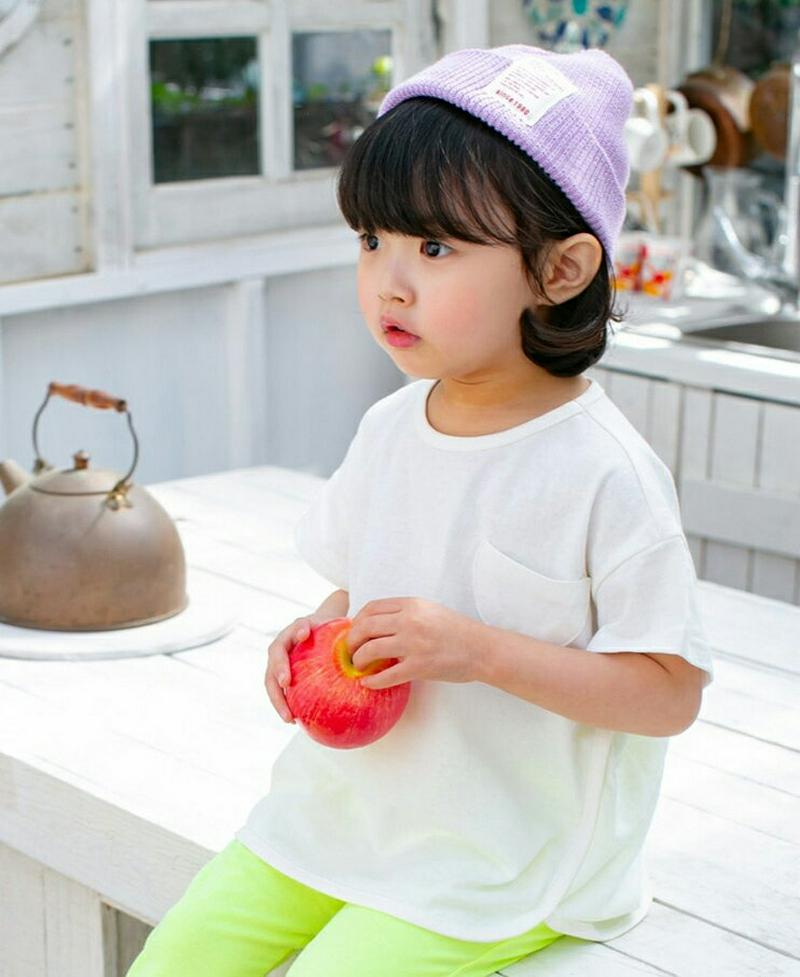 【新作10%OFF】カーブポケット半袖Tシャツ u03499・キッズ 【3~8才】【tops】【韓国 ファッション トップス T