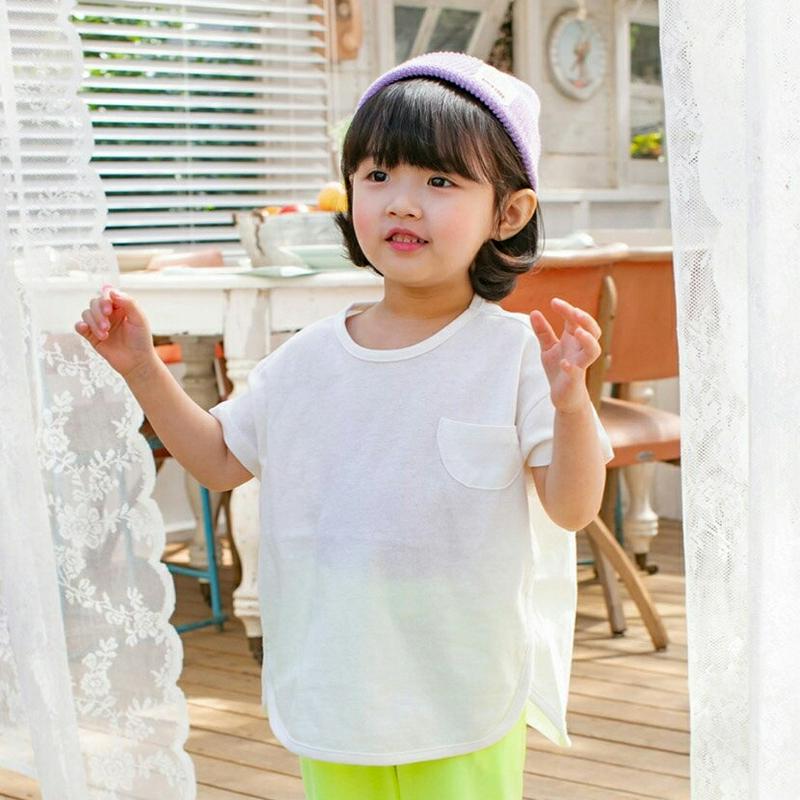 【新作10%OFF】カーブポケット半袖Tシャツ u03499・キッズ 【3~8才】【tops】【韓国 ファッション トップス T
